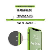Coque Silicone BeColor Fine et Légère pour iPhone 14 Pro Max, Intérieur Microfibre - Vert pomme - ABYTONPHONE