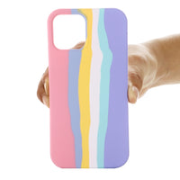 Coque en Silicone Arc En Ciel Pastel pour iPhone 15 Pro Max - ABYTONPHONE