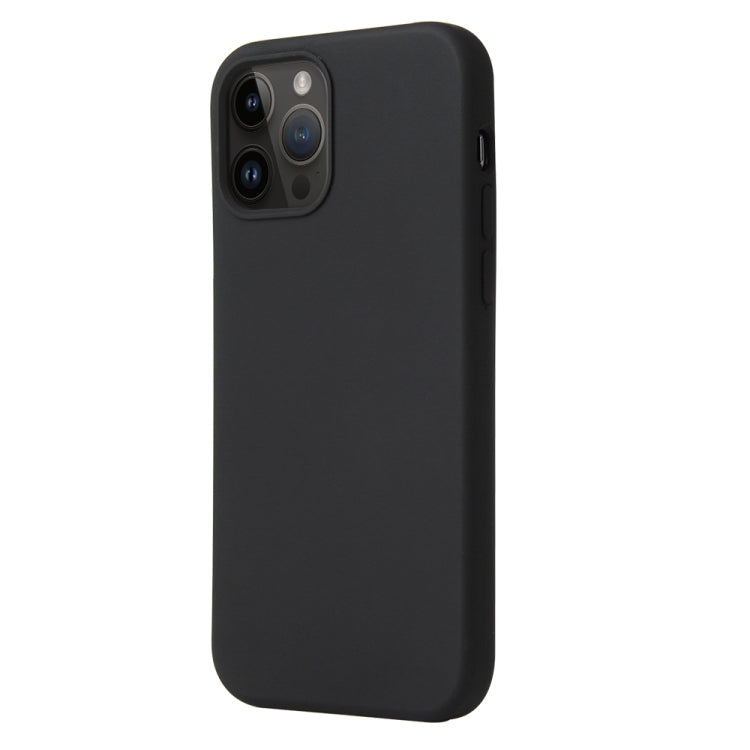 Coque Silicone BeColor Fine et Légère pour iPhone 15 pro, Intérieur Microfibre - Noir - ABYTONPHONE