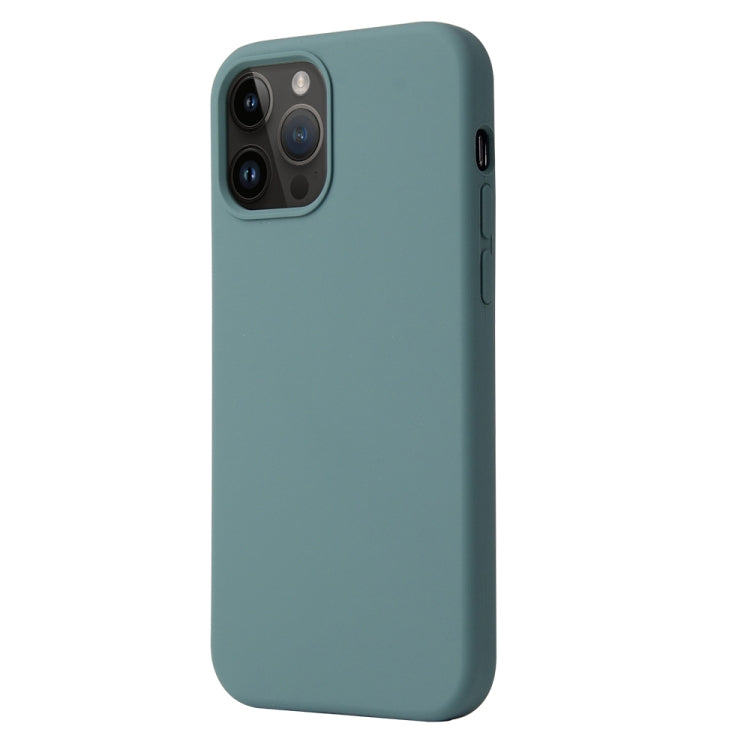Coque silicone BeColor fine et légère pour iPhone 15 pro intérieur microfibre vert pinède - ABYTONPHONE