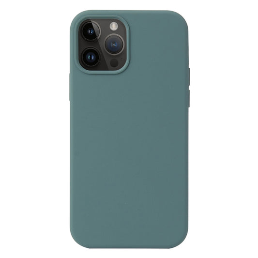 Coque silicone BeColor fine et légère pour iPhone 15 pro intérieur microfibre vert pinède - ABYTONPHONE