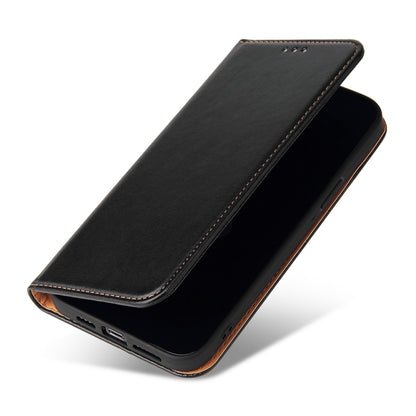Étui en cuir noir à rabat horizontal avec support et fentes pour cartes iPhone 15 pro - ABYTONPHONE