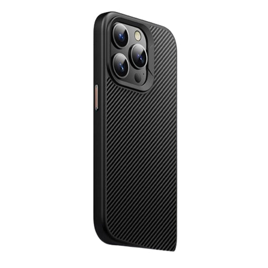 Étui de téléphone antichoc en fibre de Kevlar pour iPhone 14 Pro Max MagSafe - Noir - ABYTONPHONE