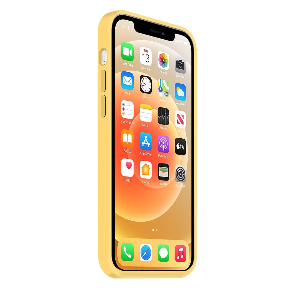 Coque Silicone BeColor Fine et Légère pour iPhone 14 Pro Max , Intérieur Microfibre - Jaune - ABYTONPHONE