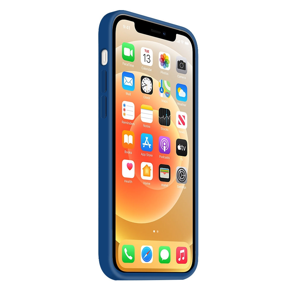 Coque Silicone BeColor Fine et Légère pour iPhone 14 Pro Max, Intérieur Microfibre - Bleu nuit - ABYTONPHONE