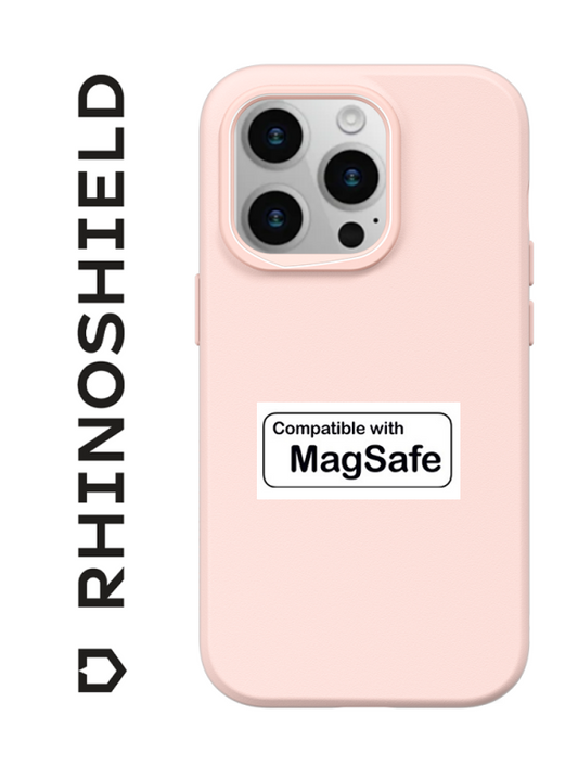COQUE SOLIDSUIT ROSE CLASSIC COMPATIBLE MAGSAFE POUR APPLE IPHONE 15 - RHINOSHIELD - ABYTONPHONE