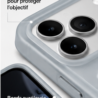 Coque RhinoShield AirX MagSafe Gris Vibrant, rebords de protection