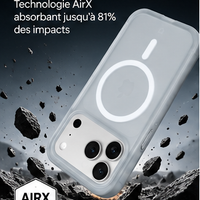 Coque RhinoShield AirX MagSafe Gris Vibrant, visuel de protection antichoc