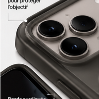 Coque RhinoShield AirX MagSafe Noir Pur, détail des rebords