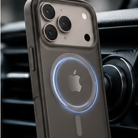 Coque RhinoShield AirX MagSafe Noir Pur, support voiture MagSafe