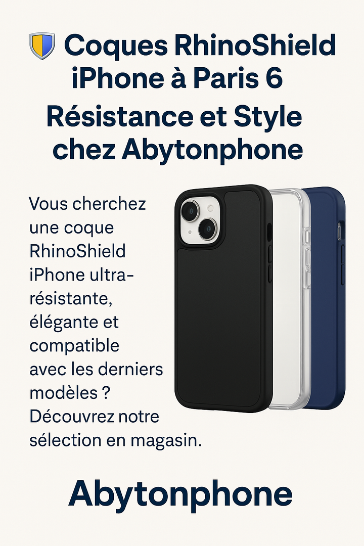 🛡️ Coque RhinoShield iPhone – Résistance et Style chez Abytonphone