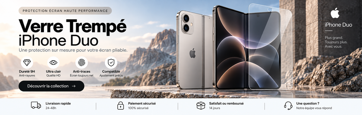 Protection écran iPhone Duo – bannière collection Abytonphone