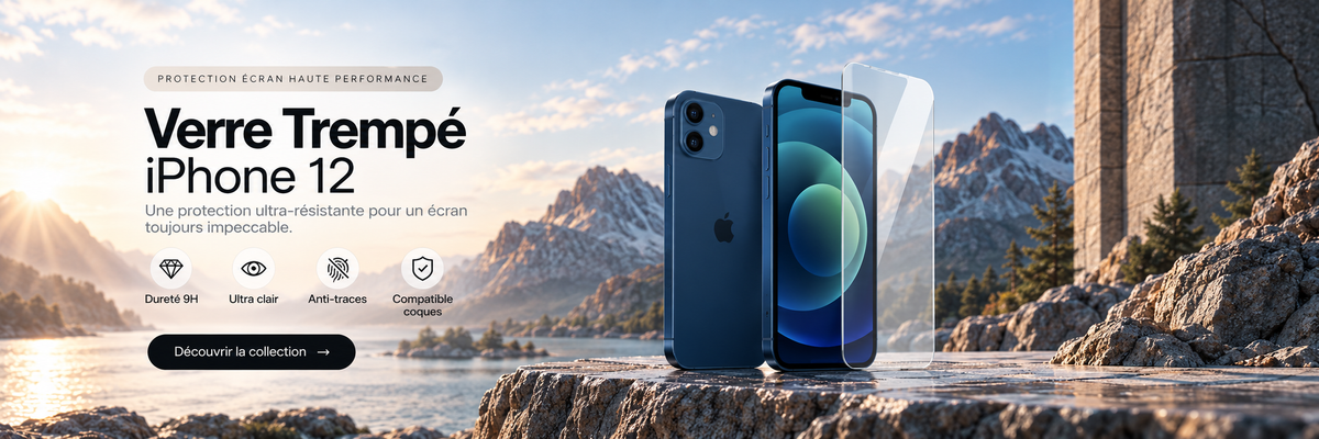 Verre trempé iPhone 12 – bannière collection Abytonphone