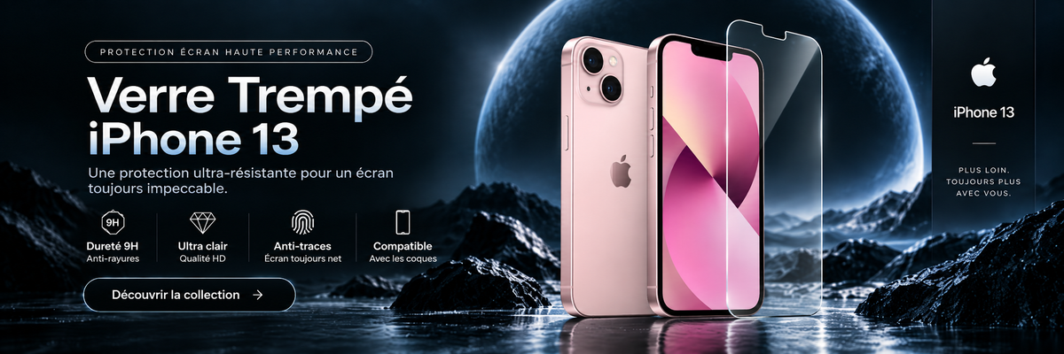Verre trempé iPhone 13 – bannière collection Abytonphone