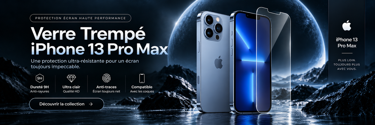 Verre trempé iPhone 13 Pro Max – bannière collection Abytonphone
