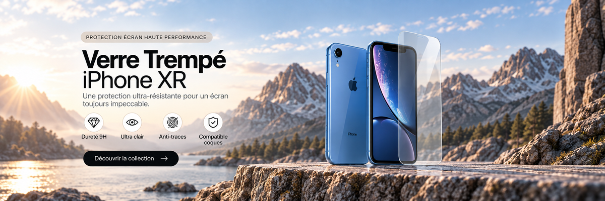 Verre trempé iPhone XR – bannière collection Abytonphone