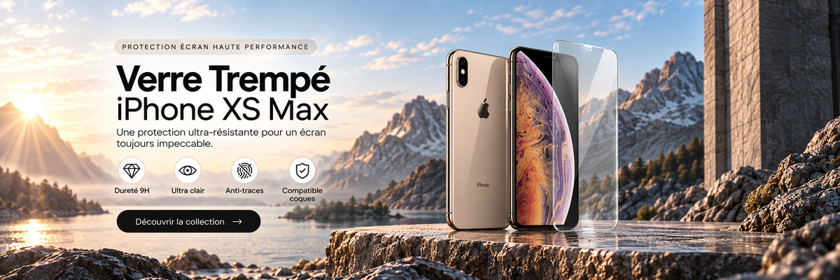 Verre trempé iPhone XS Max – bannière collection Abytonphone