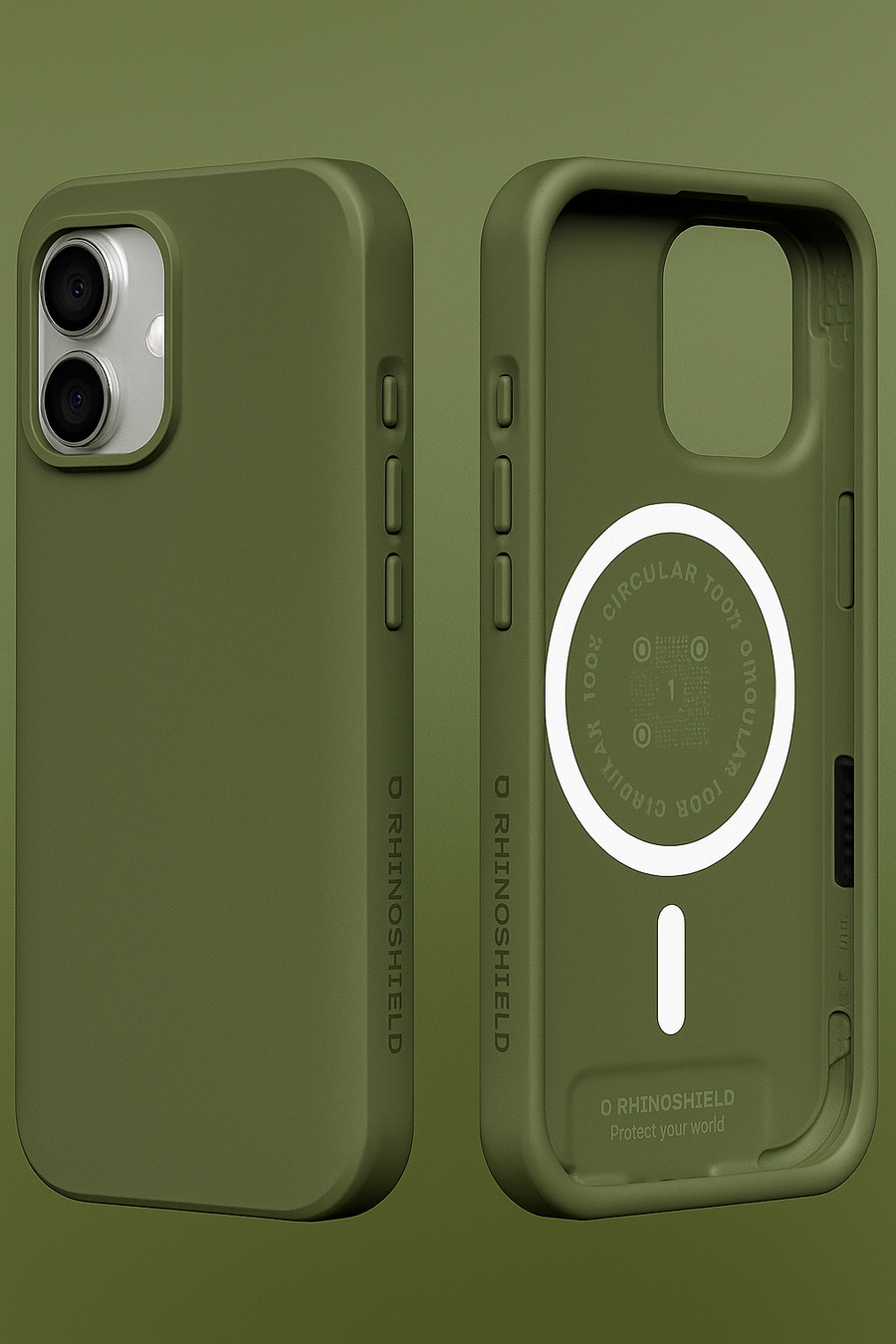 Coque RHINOSHIELD Vert Algue au ton organique et apaisant, rappelant la nature marine, parfaite pour un design moderne et équilibré.