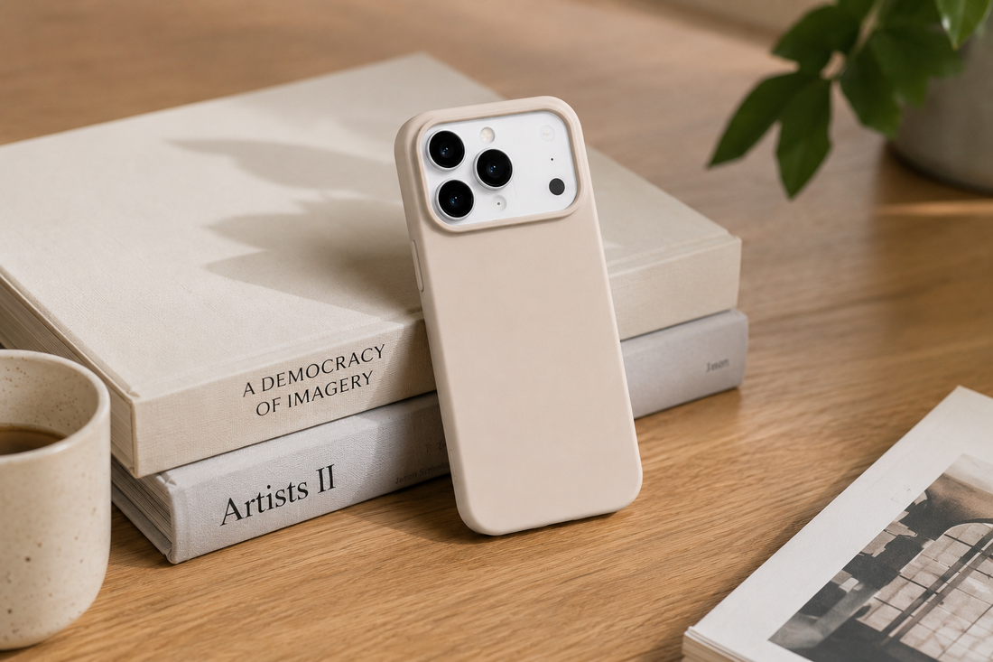 Coque RhinoShield SolidX MagSafe iPhone 17 Pro – Beige Coquillage