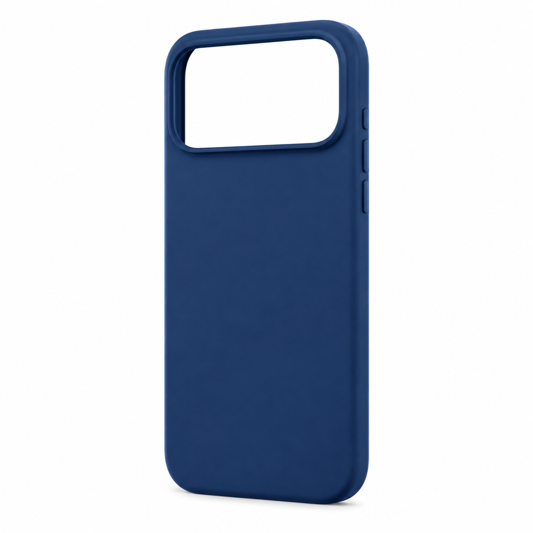 Coque iPhone 17 Pro silicone anti-choc bleue finition mate