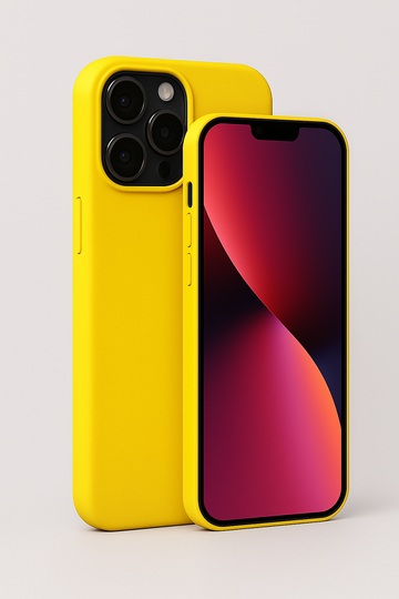 Coque Silicone BeColor Fine et Légère pour iPhone 16 Pro Max – Jaune