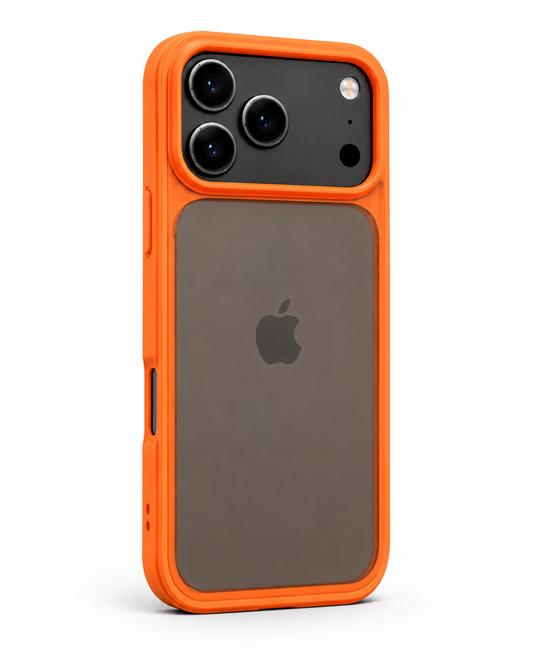 Coque iPhone 17 Pro anti-choc airbag orange PC TPU