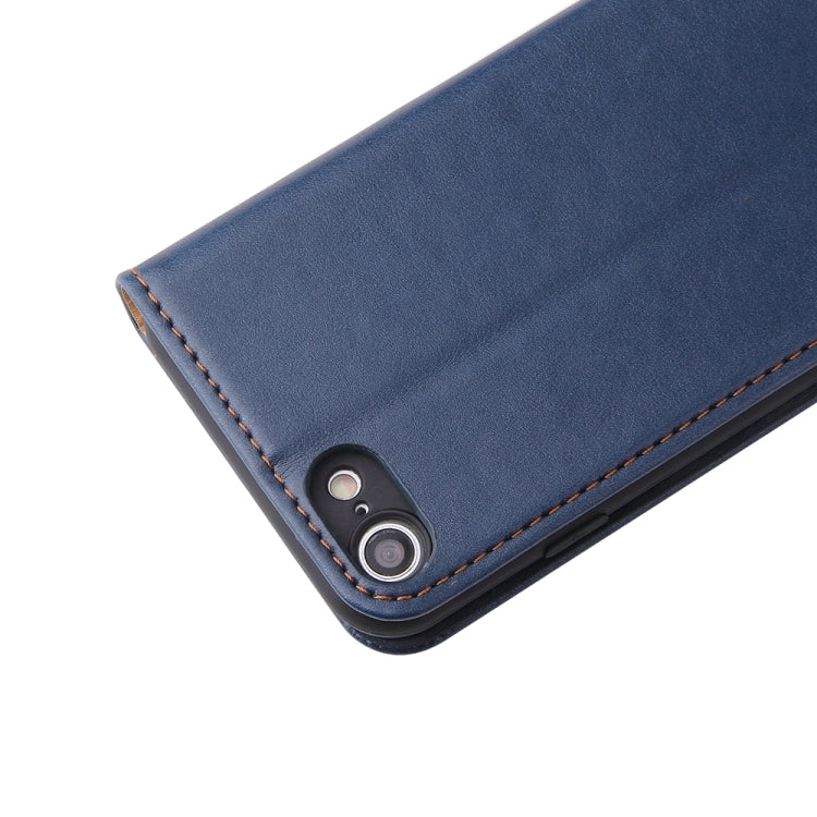Étui en cuir bleu nuit à rabat horizontal avec support et fentes pour cartes iPhone 7 / 8 / SE 2020 / SE 2022