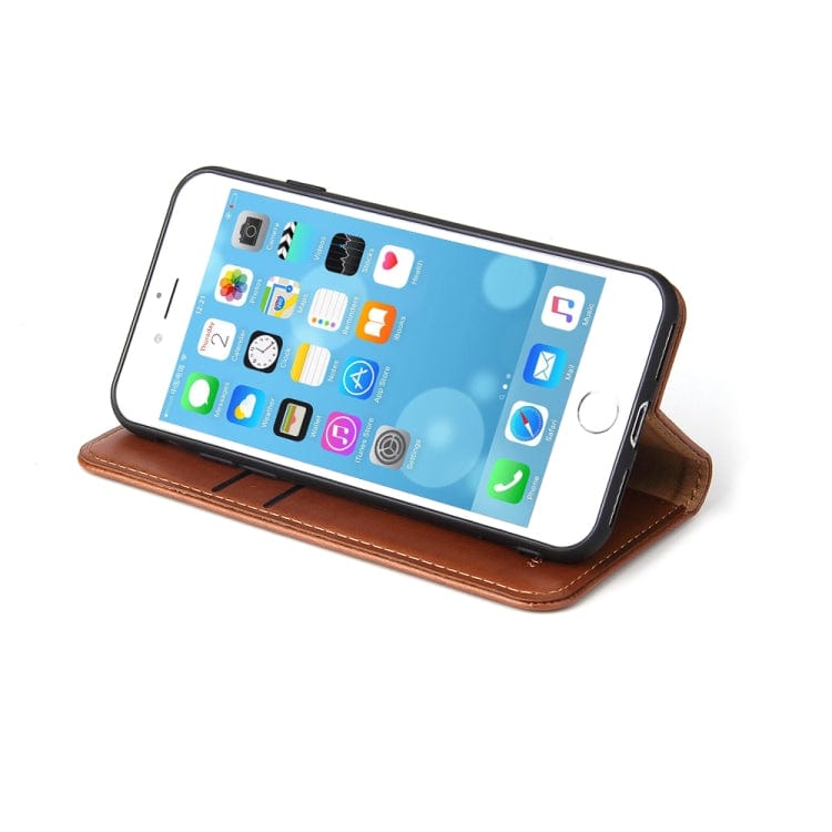 Étui en cuir marron à rabat horizontal avec support et fentes pour cartes iPhone 7 / 8 / SE 2020 / SE 2022