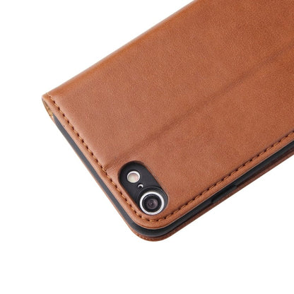 Étui en cuir marron à rabat horizontal avec support et fentes pour cartes iPhone 7 / 8 / SE 2020 / SE 2022