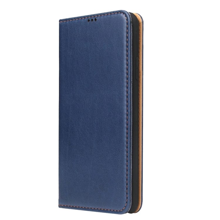 Étui en cuir bleu nuit à rabat horizontal avec support et fentes pour cartes iPhone 12 / 12 Pro