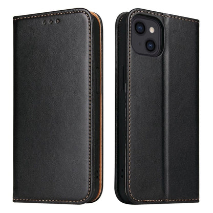 Étui en cuir noir à rabat horizontal avec support et fentes pour cartes iPhone 12 Mini