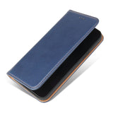 Étui en cuir bleu nuit à rabat horizontal avec support et fentes pour cartes iPhone 12 Mini
