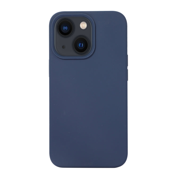 Coque Silicone BeColor Fine et Légère pour iPhone 14, Intérieur Microfibre - Bleu nuit