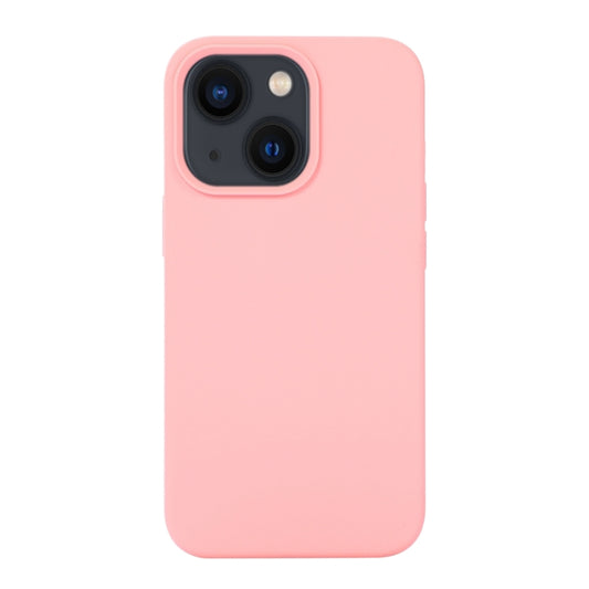 Coque Silicone BeColor Fine et Légère pour iPhone 14, Intérieur Microfibre - Rose clair