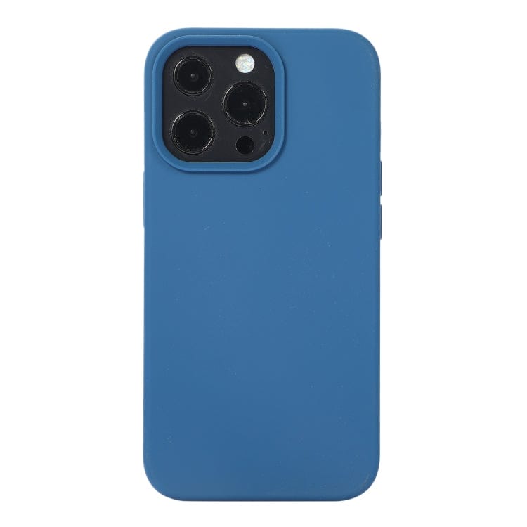 Coque Silicone BeColor Fine et Légère pour iPhone 14 Pro Max, Intérieur Microfibre - Bleu marine