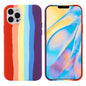 Coque en Silicone Arc En Ciel Multicolore pour iPhone 15 Pro - ABYTONPHONE