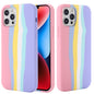 Coque en Silicone Arc En Ciel Pastel pour iPhone 15 Pro Max - ABYTONPHONE