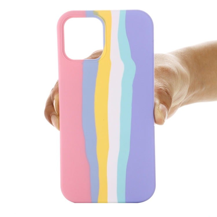 Coque en Silicone Arc En Ciel Pastel pour iPhone 15 Pro - ABYTONPHONE