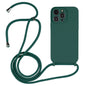 Housse de téléphone en silicone avec cordon vert pinède pour iPhone 15 pro - ABYTONPHONE