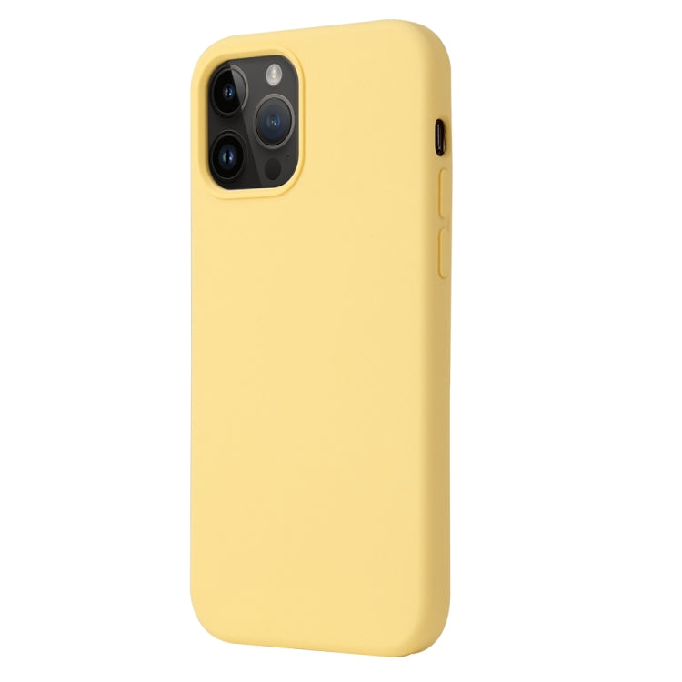 Coque silicone BeColor fine et légère pour iphone 15 pro interieur microfibre jaune - ABYTONPHONE