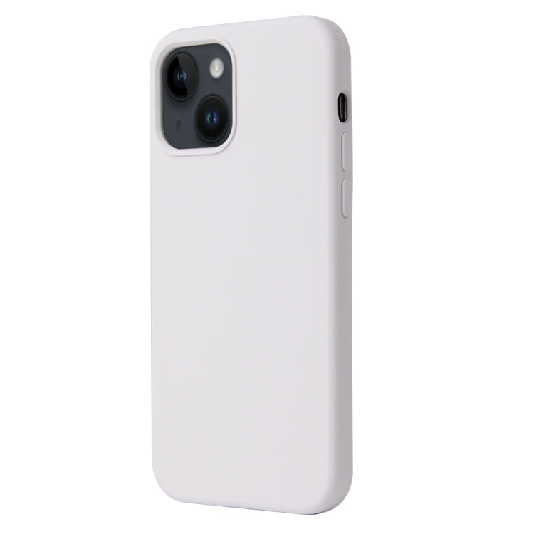 Coque Silicone BeFluo Fine et légère pour iPhone 15, Intérieur Microfibre – blanc