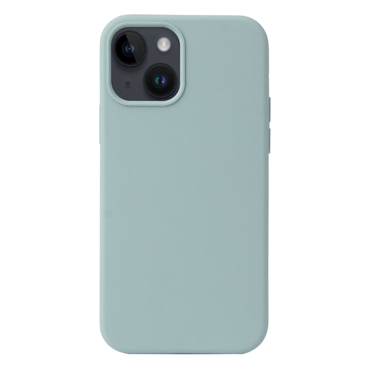 Coque Silicone BeFluo Fine et légère pour iPhone 15, Intérieur Microfibre – vert émeraude