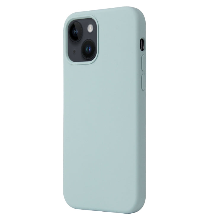 Coque Silicone BeFluo Fine et légère pour iPhone 15, Intérieur Microfibre – vert émeraude