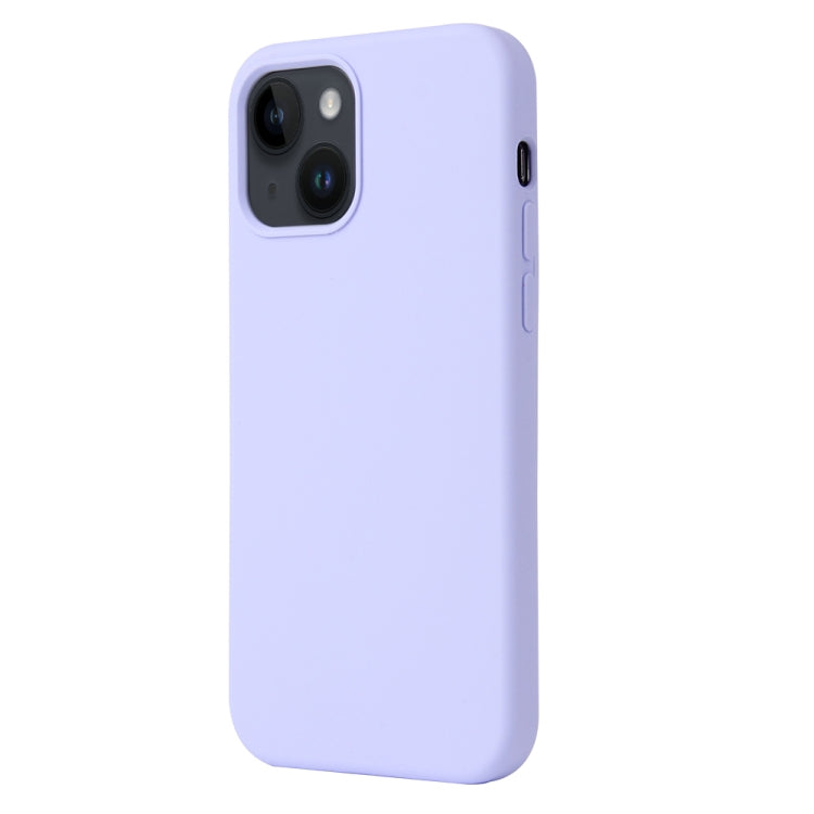 Coque Silicone BeFluo Fine et légère pour iPhone 15 Plus, Intérieur Microfibre – Violet Lilas