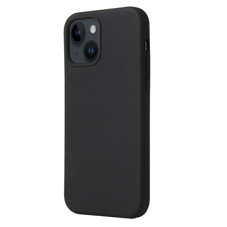Coque Silicone BeFluo Fine et légère pour iPhone 15 Plus, Intérieur Microfibre – noir