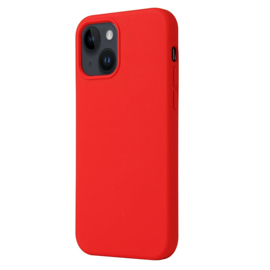 Coque Silicone BeFluo Fine et légère pour iPhone 15, Intérieur Microfibre – rouge