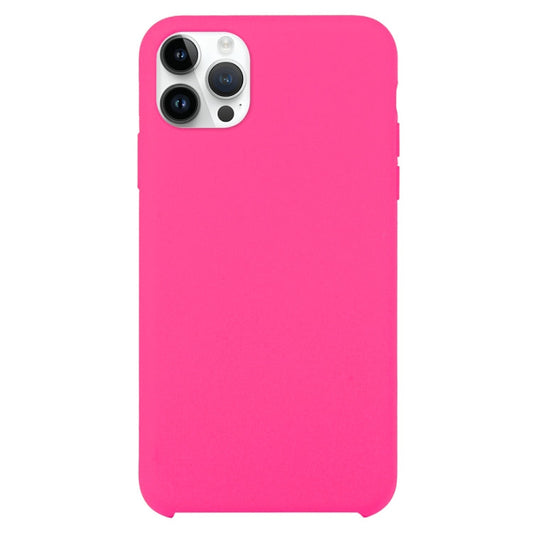 Coque silicone BeColor fine et légère pour iphone 13 pro interieur microfibre rose flash - ABYTONPHONE