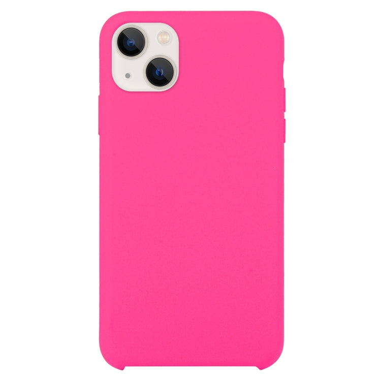 Coque Silicone BeFluo Fine et légère pour iPhone 15, Intérieur Microfibre – rose flash