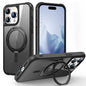 Coque iPhone 15 Pro Max MagSafe avec support rotatif magnétique - Noir - ABYTONPHONE