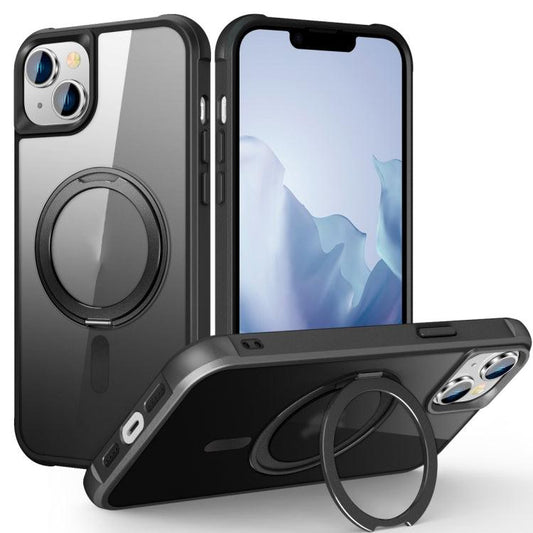 Coque iPhone 14 MagSafe avec support rotatif magnétique - Noir - ABYTONPHONE